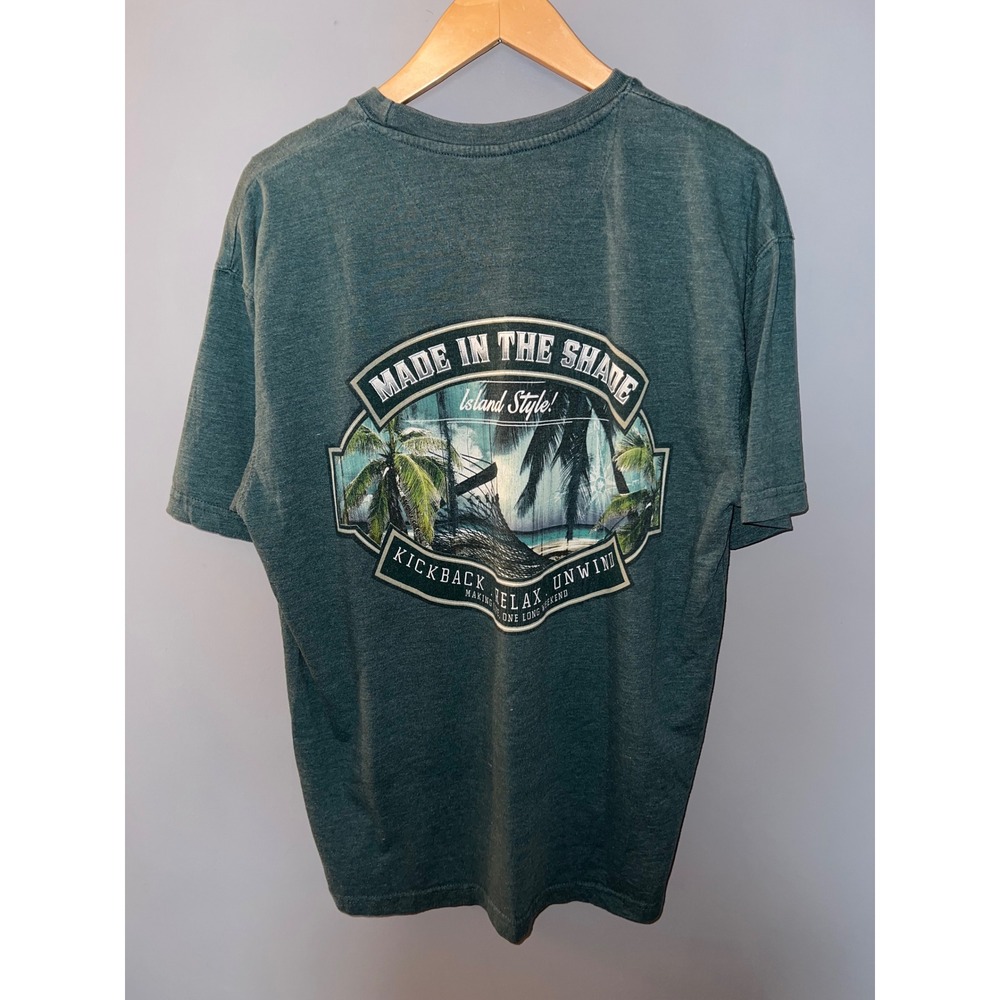 Newport Blue Mens Made In The Shade Graphic Tee Heather Teal Green Large